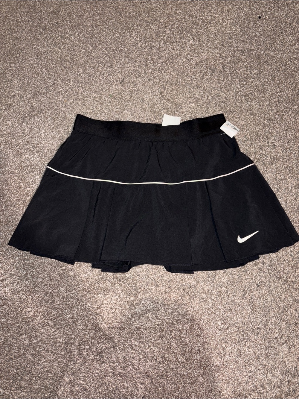 Nike Black Tennis Skirt with White Piping